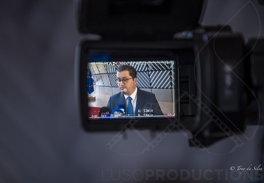 Ministro de Estado e das Finanças no Edifício Europa
